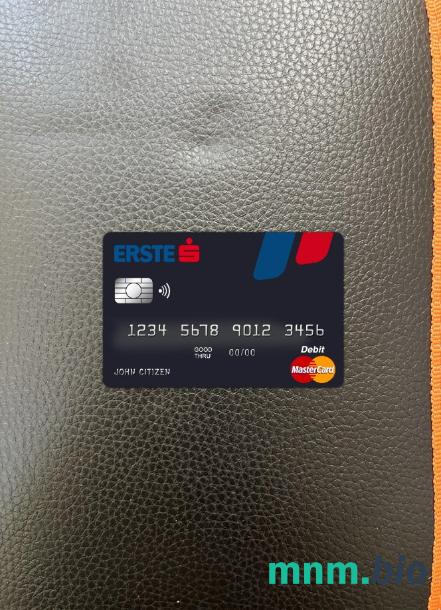 Austria Erste Group bank master card wygląd fotograficzny skan PSD + zdjęcie